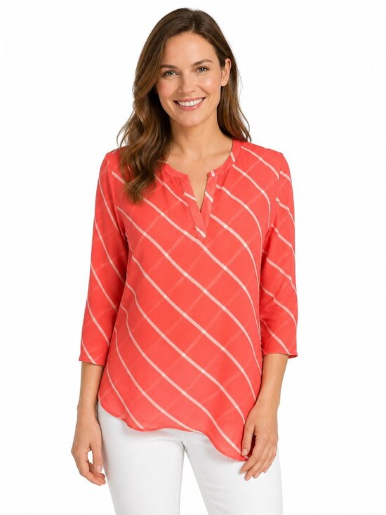 Chico's Tops - Chico's Chiffon Tunic Size 12 Pink LW Flowy